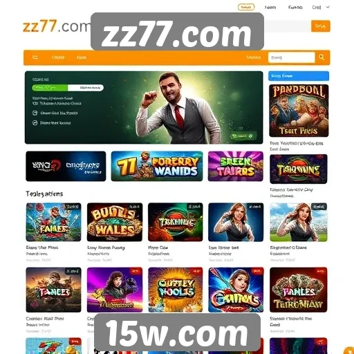 Interface do usuário no site zz77.com